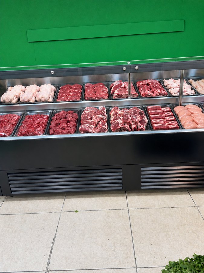 Halal butcher counter