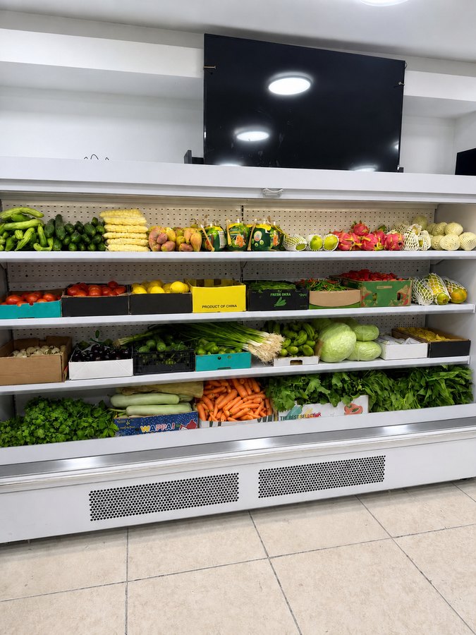 Fresh fruit and vegetable chiller